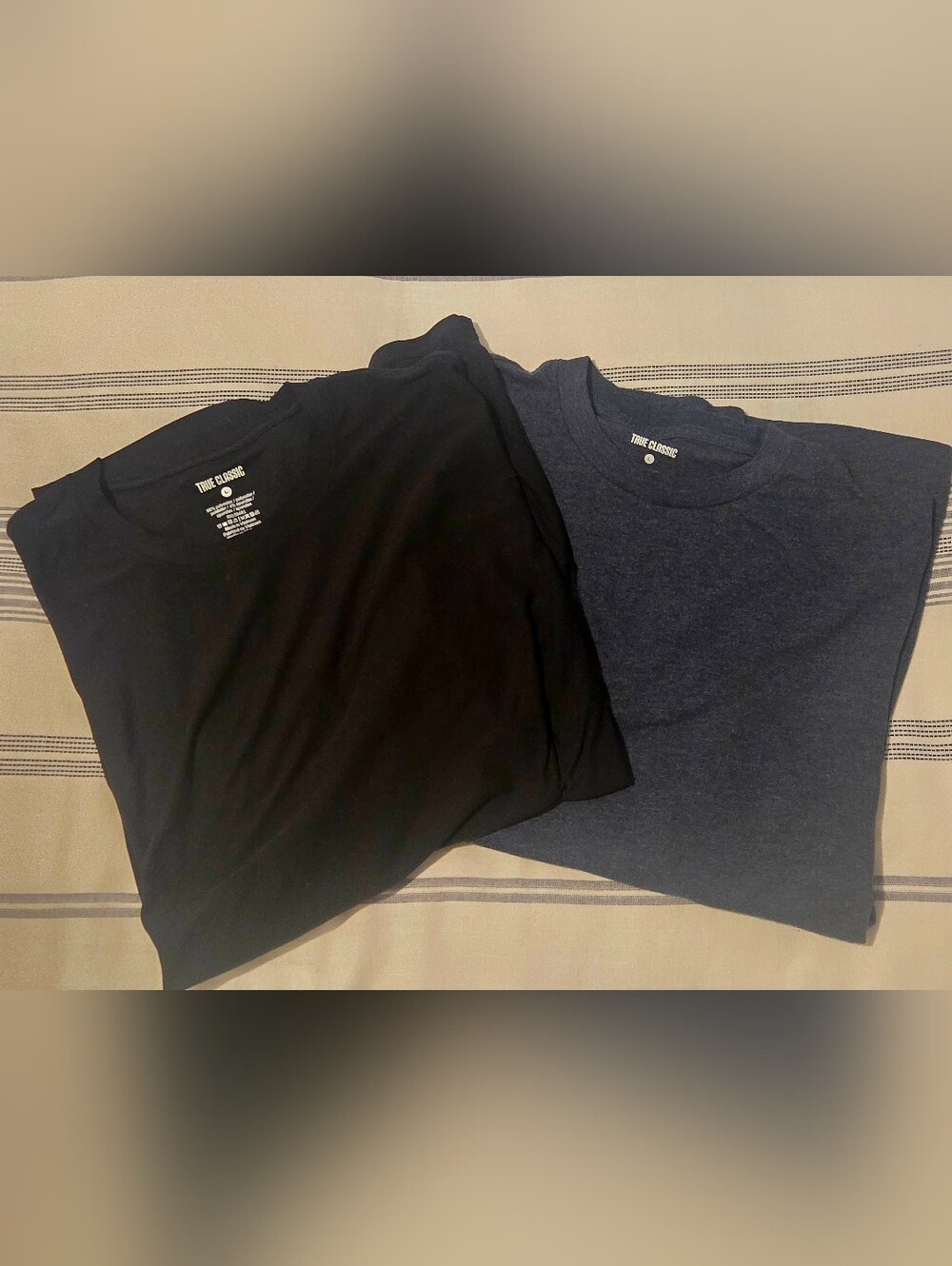 True Classic Tee Bundle (2) - Size Large, Navy, Black